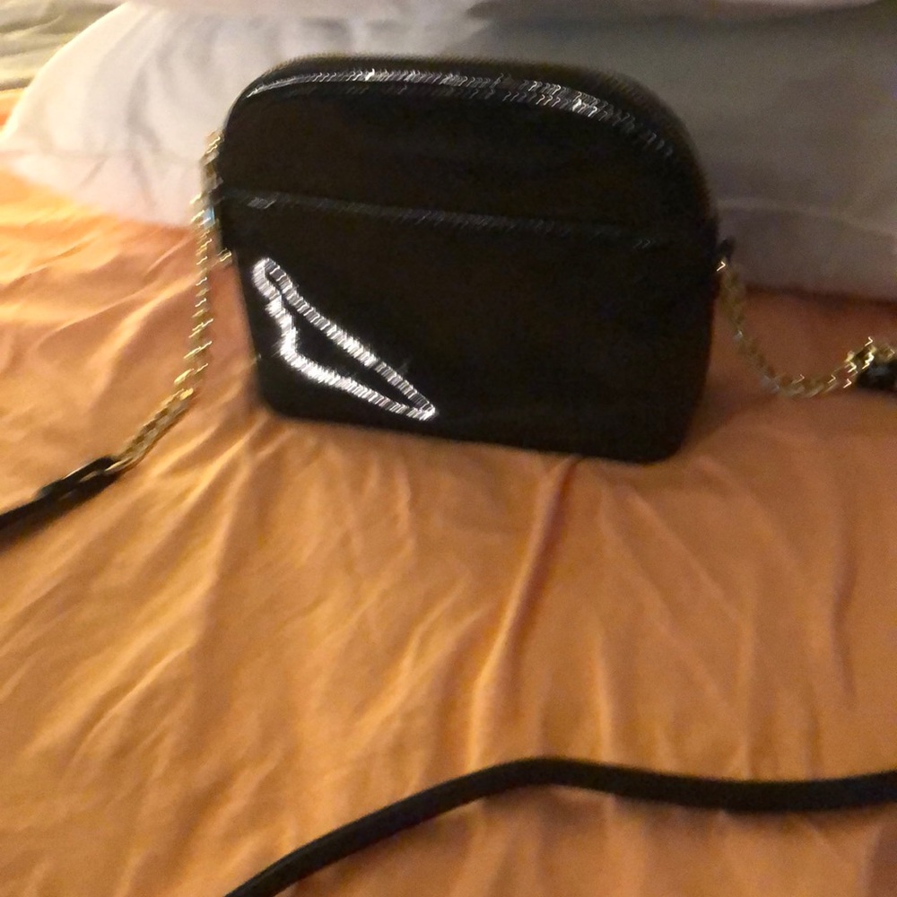 New black patent leather bag